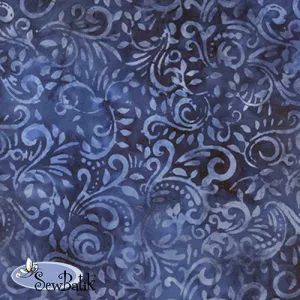 115" Wide Batik - Phoenix - Twilight Blue