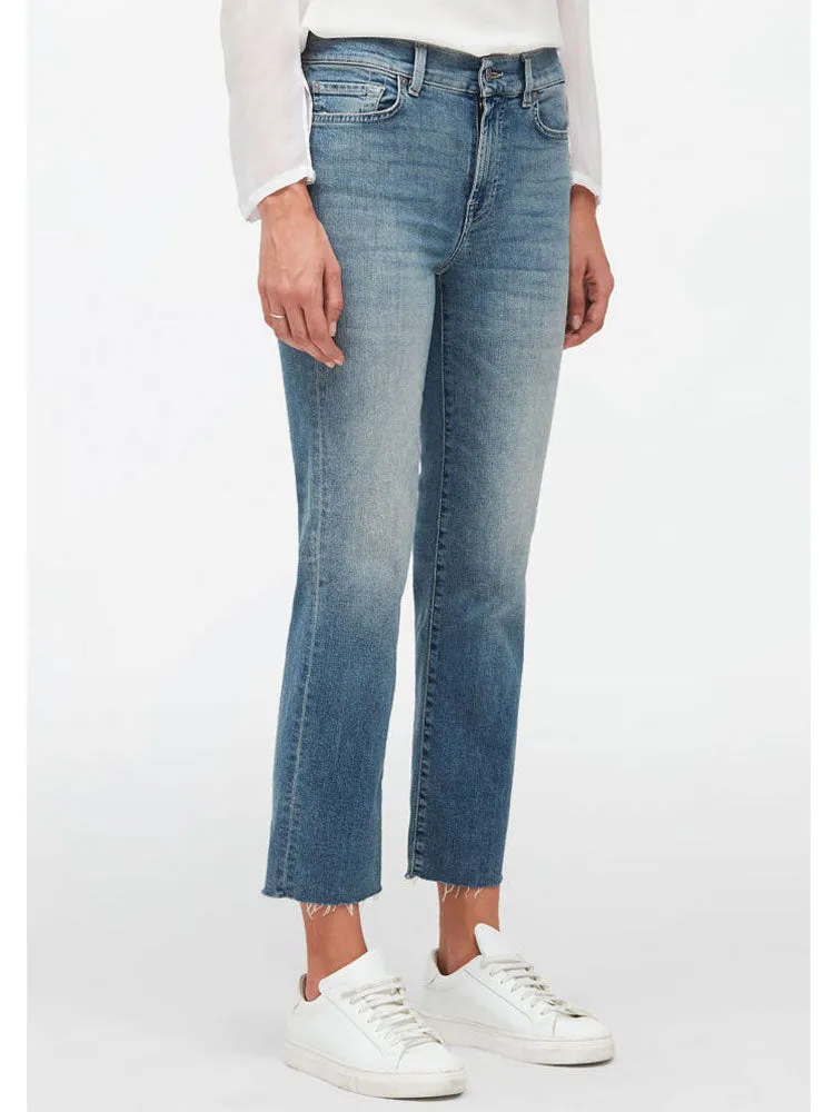 7 For All Mankind The Straight Crop Secret With Raw Hem