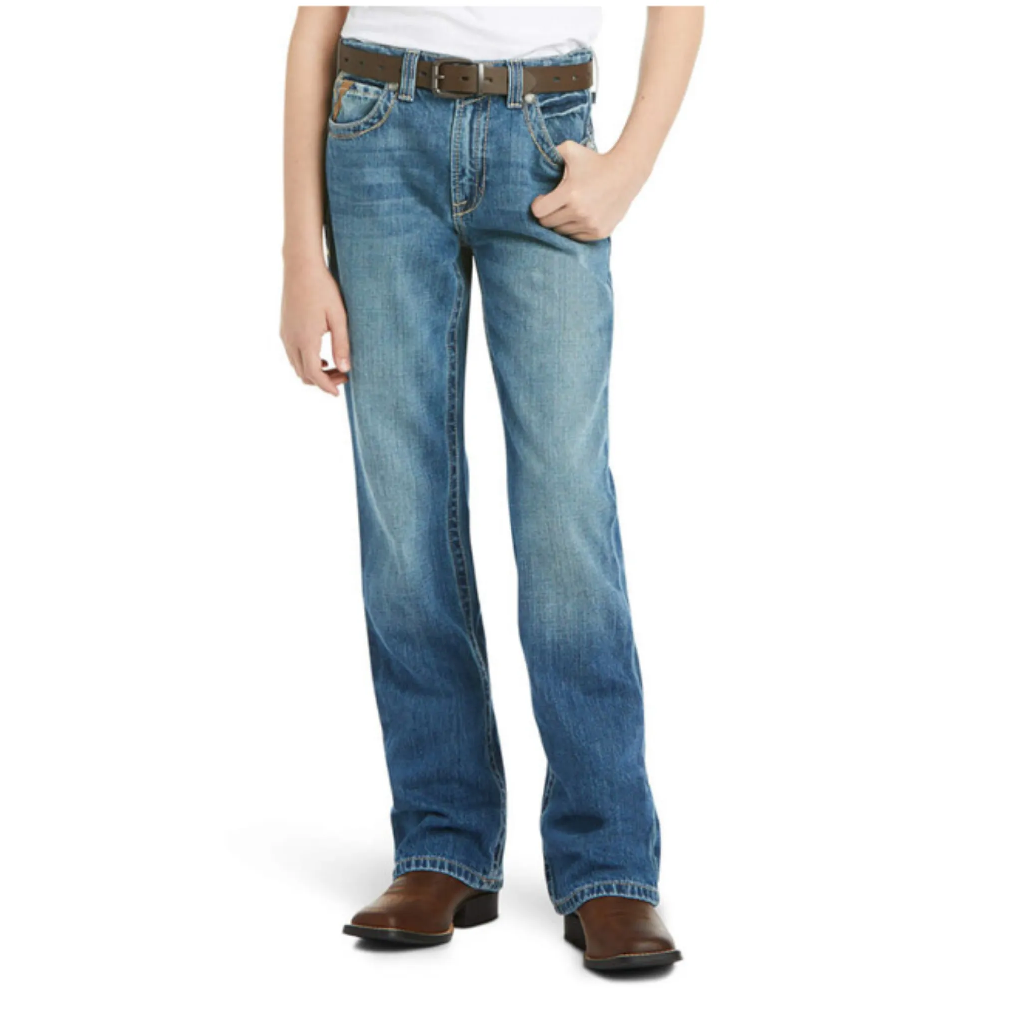 ARIAT BOY'S B4 RELAXED BOUNDARY BOOT CUT JEAN- 10018345