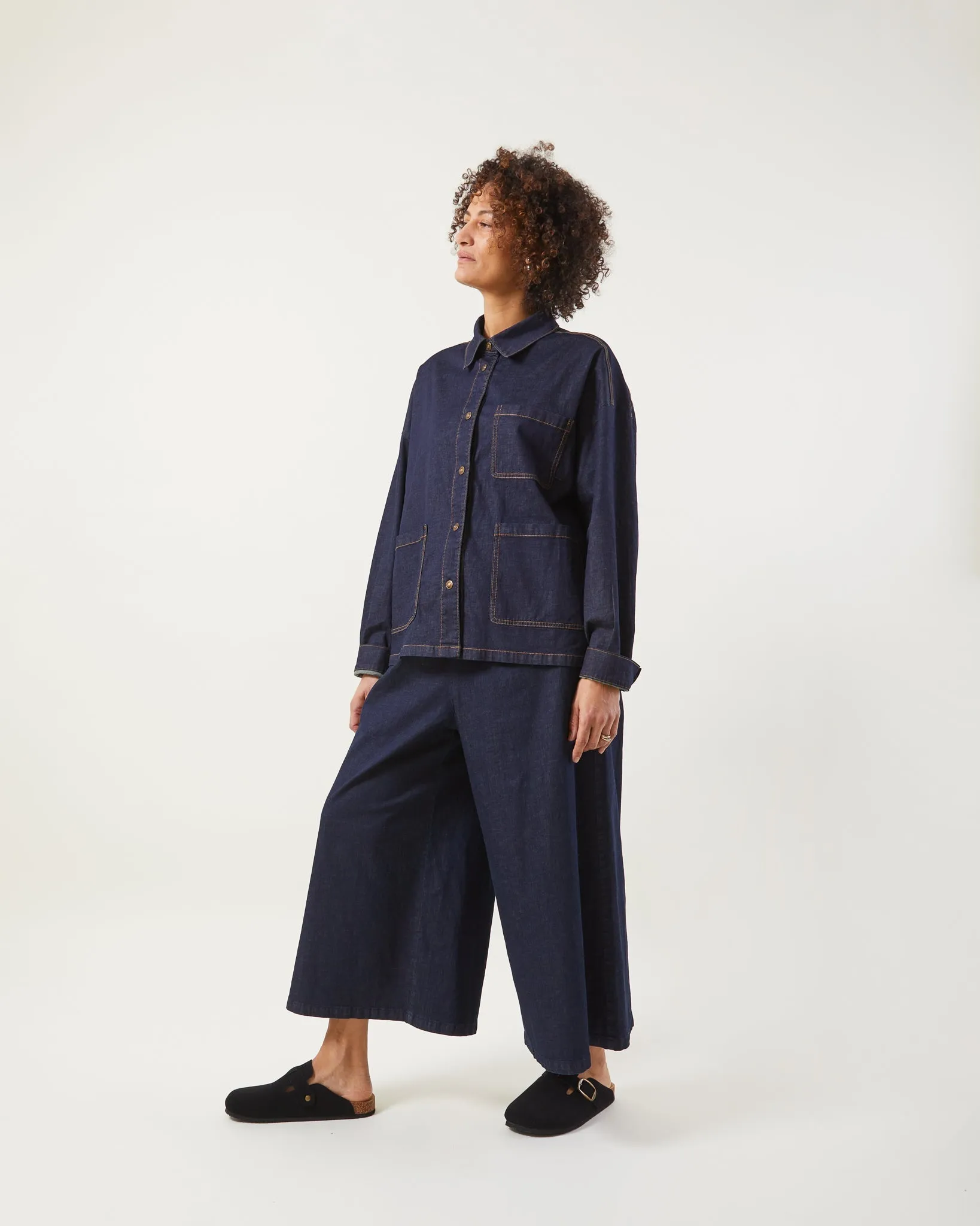 Armelle Trouser - Denim Chambray