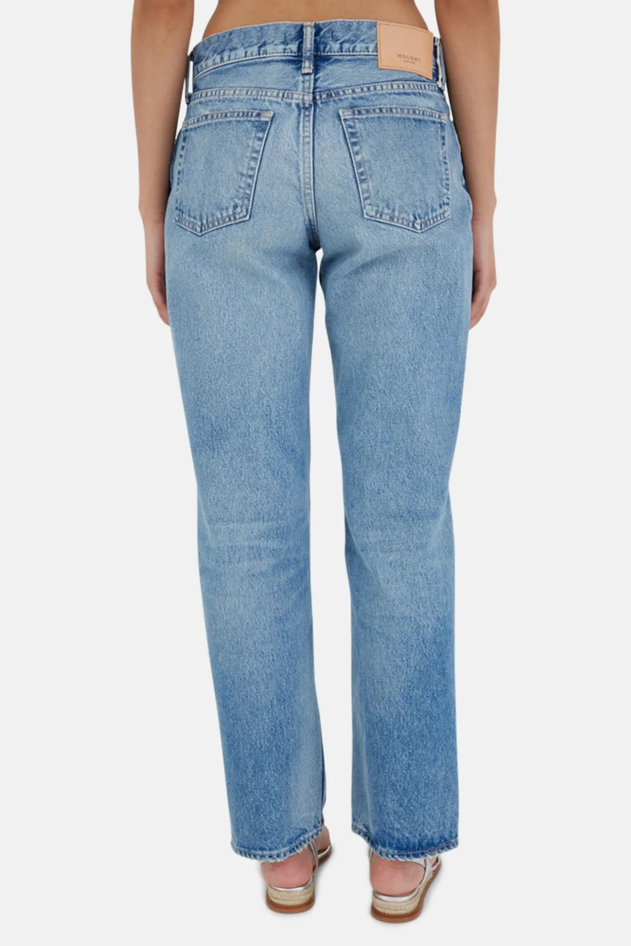 Ballard Wide Straight-Mid Rise Jean Light Blue