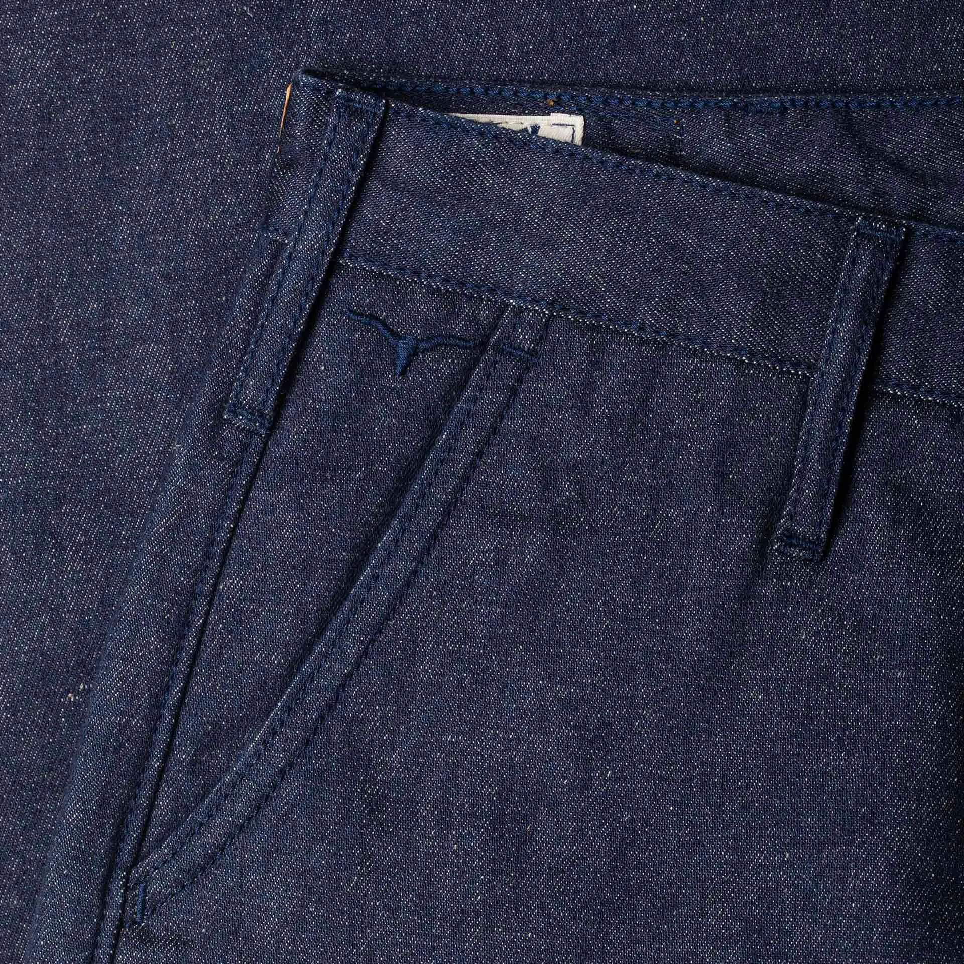 BC-03 STRAIGHT CHINO 11.5 oz. stay-blue hemp selvedge