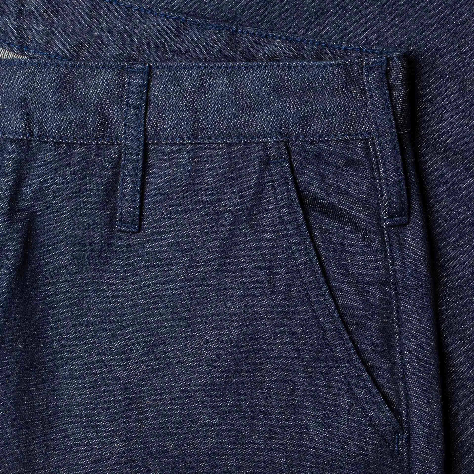 BC-03 STRAIGHT CHINO 11.5 oz. stay-blue hemp selvedge