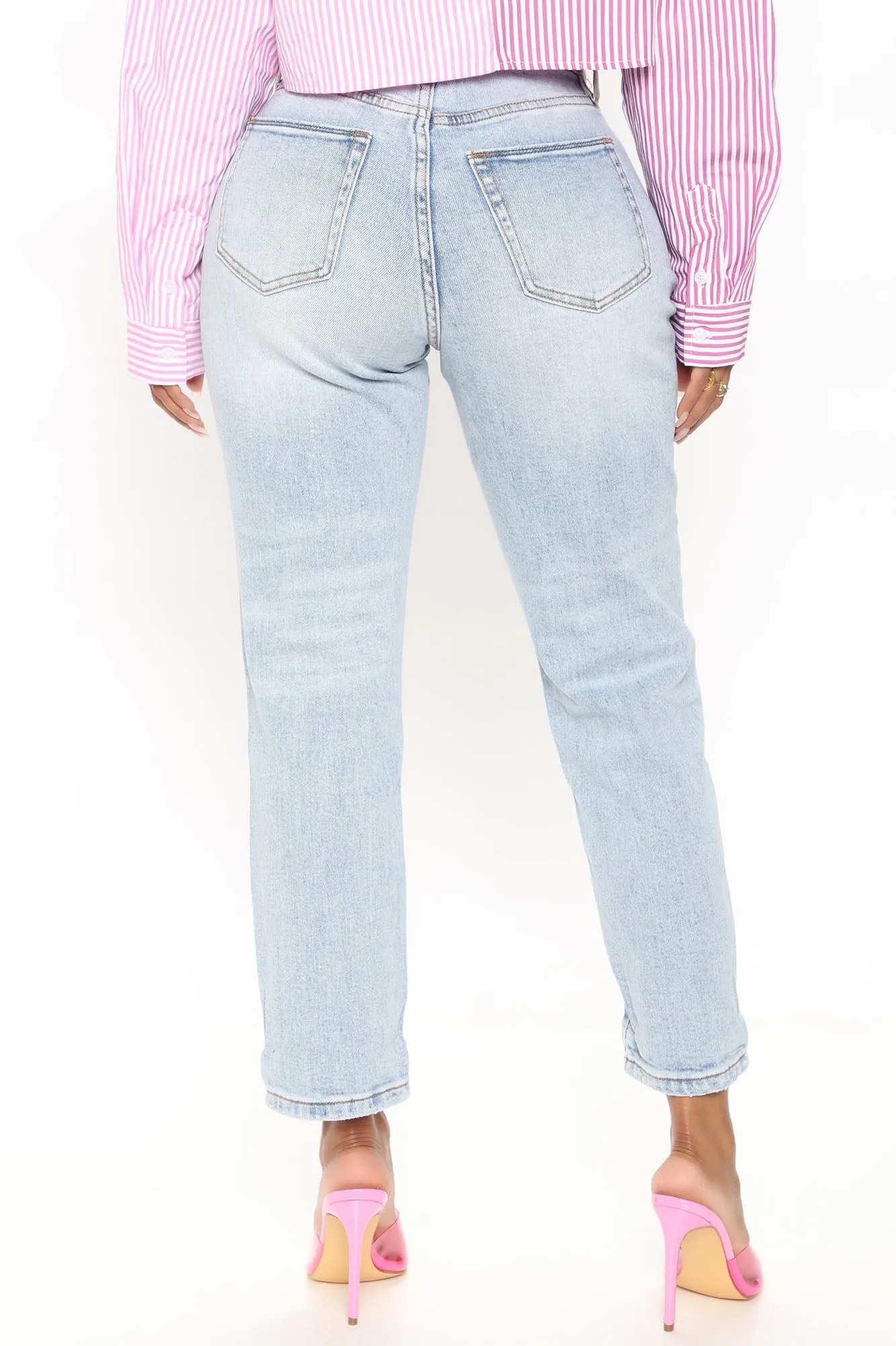 Besties' Mom High Rise Jeans - Light Blue Wash