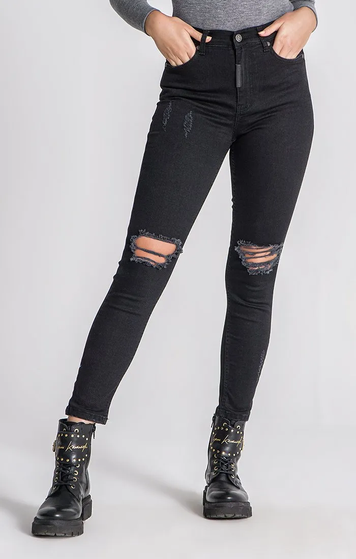 Black Core Peekaboo Jeans