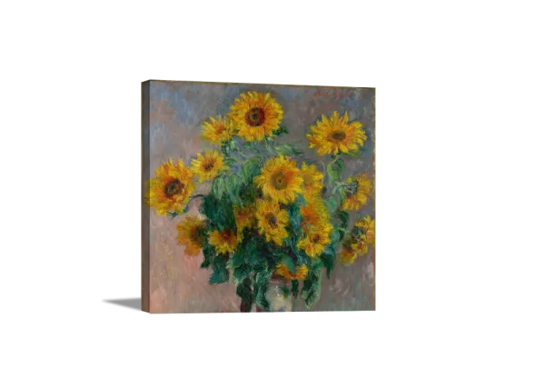 Bouquet of Sunflowers | Claude Monet Masters Classic Art in Gallery Wrapped Canvas | Various Sizes