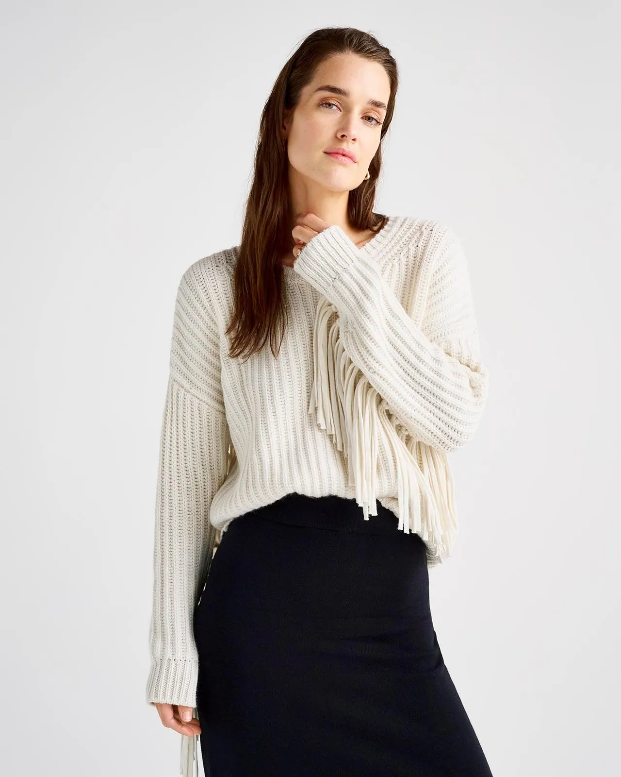 Britain Fringe Sweater