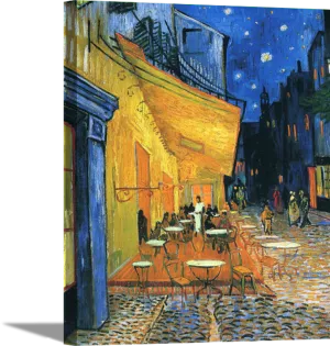 Café Terrace Place | Vincent Van Gogh Masters Classic Art in Gallery Wrapped Canvas | Various Sizes