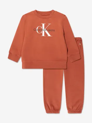 Calvin Klein Baby Monogram Tracksuit in Auburn