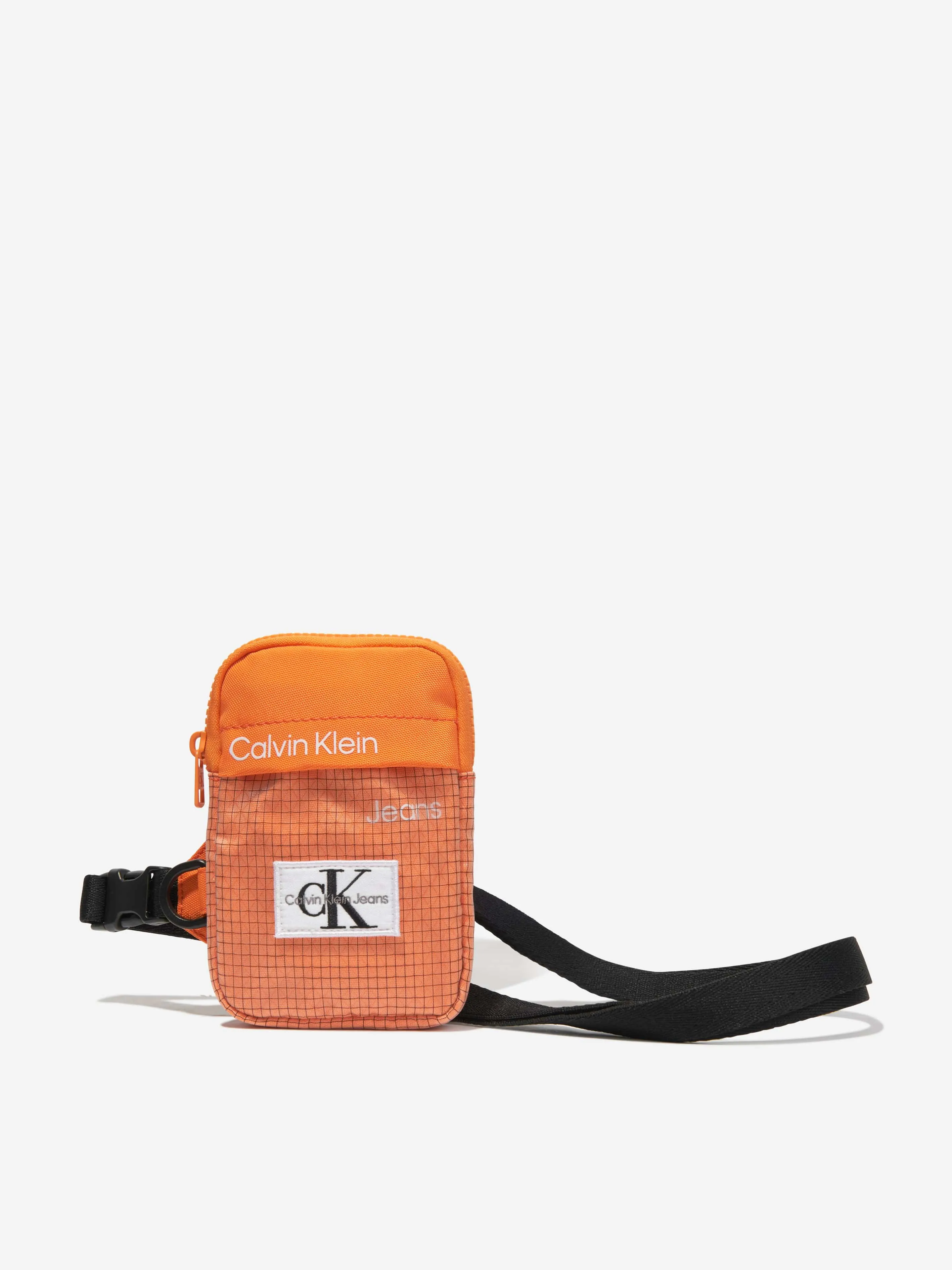 Calvin Klein Kids Monogram Crossbody Bag in Orange