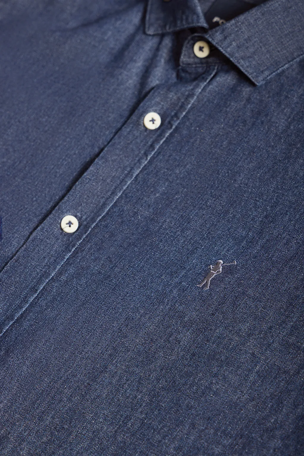 Camisa denim Slim fit con logo Rigby Go