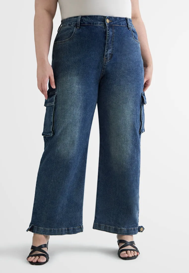 Charlie Adjustable Ankle Cargo Jeans