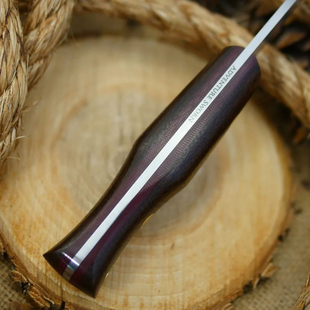 Classic: Barbwire Micarta & Maroon Canvas