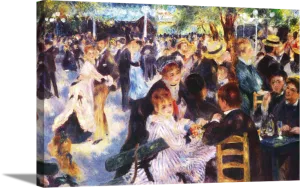 Dance at Le Moulin | Pierre Auguste Renoir Masters Classic Art in Gallery Wrapped Canvas | Various Sizes