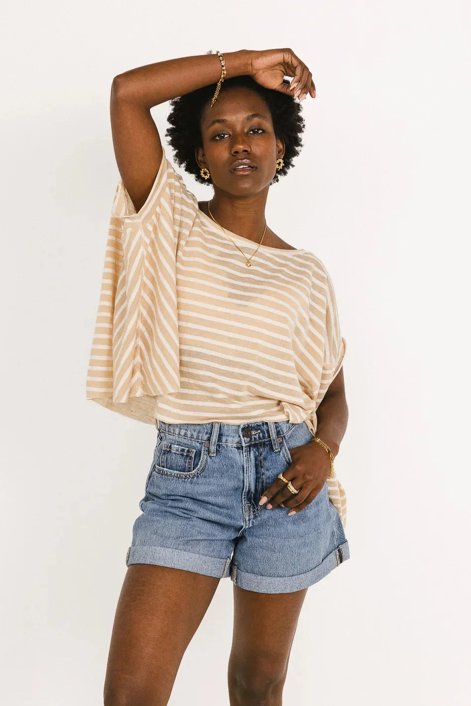 Edie High Rise Denim Shorts