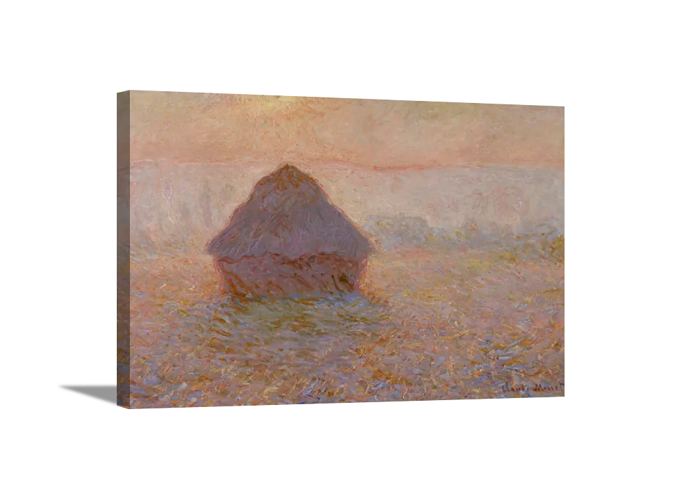 Grainstack | Claude Monet Masters Classic Art in Gallery Wrapped Canvas | Various Sizes