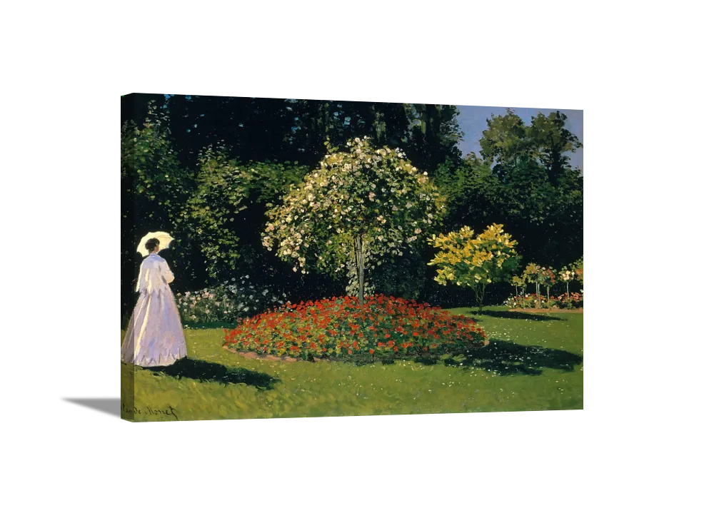 In The Garden | Claude Monet Masters Classic Art in Gallery Wrapped Canvas | Various Sizes