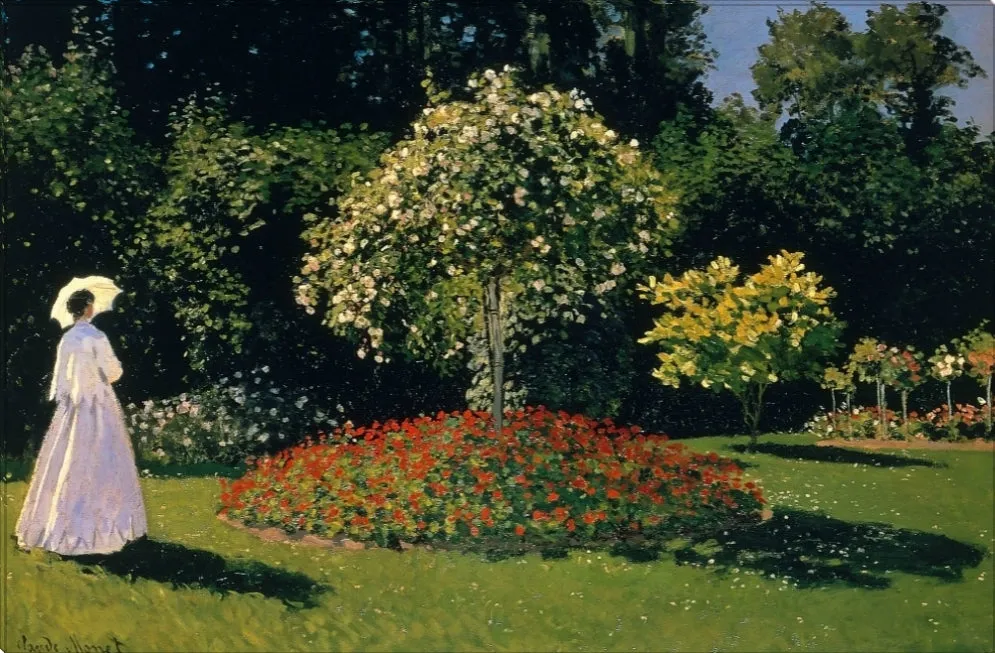 In The Garden | Claude Monet Masters Classic Art in Gallery Wrapped Canvas | Various Sizes