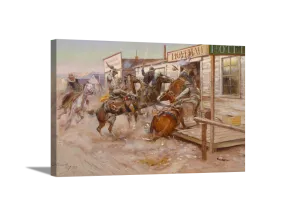 In Without Knocking | Charles Russell Masters Classic Art in Gallery Wrapped Canvas | Various Sizes