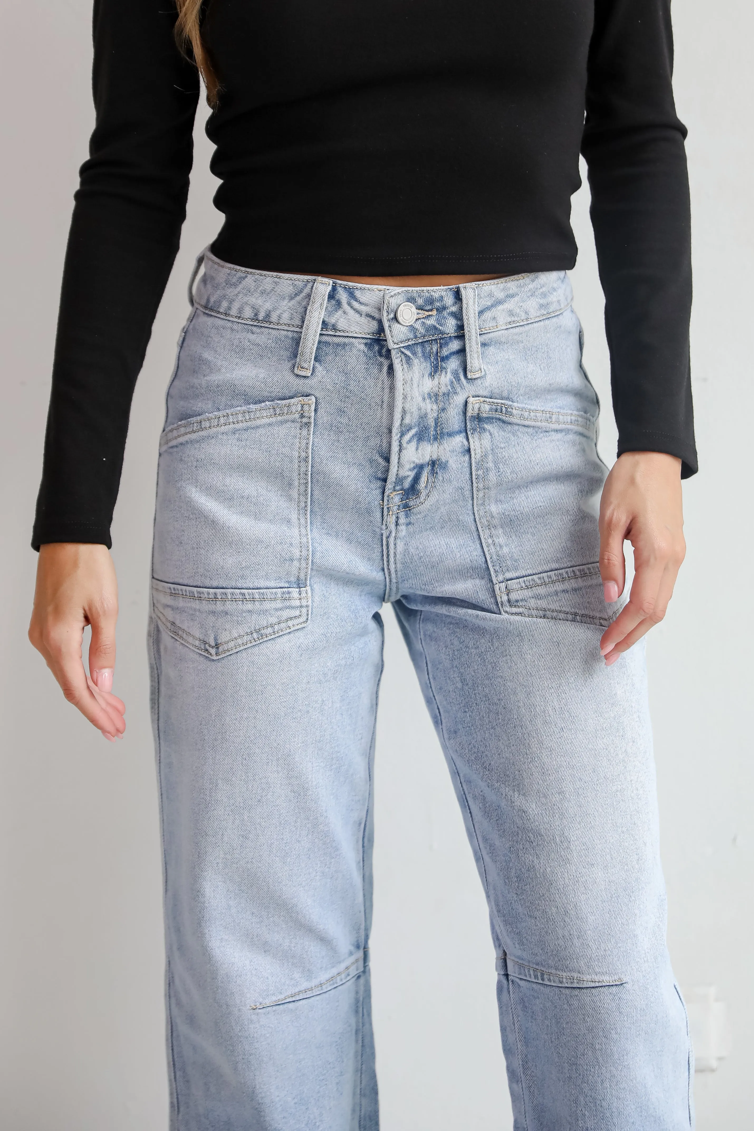 Kate Light Wash Super High Rise Barrel Jeans