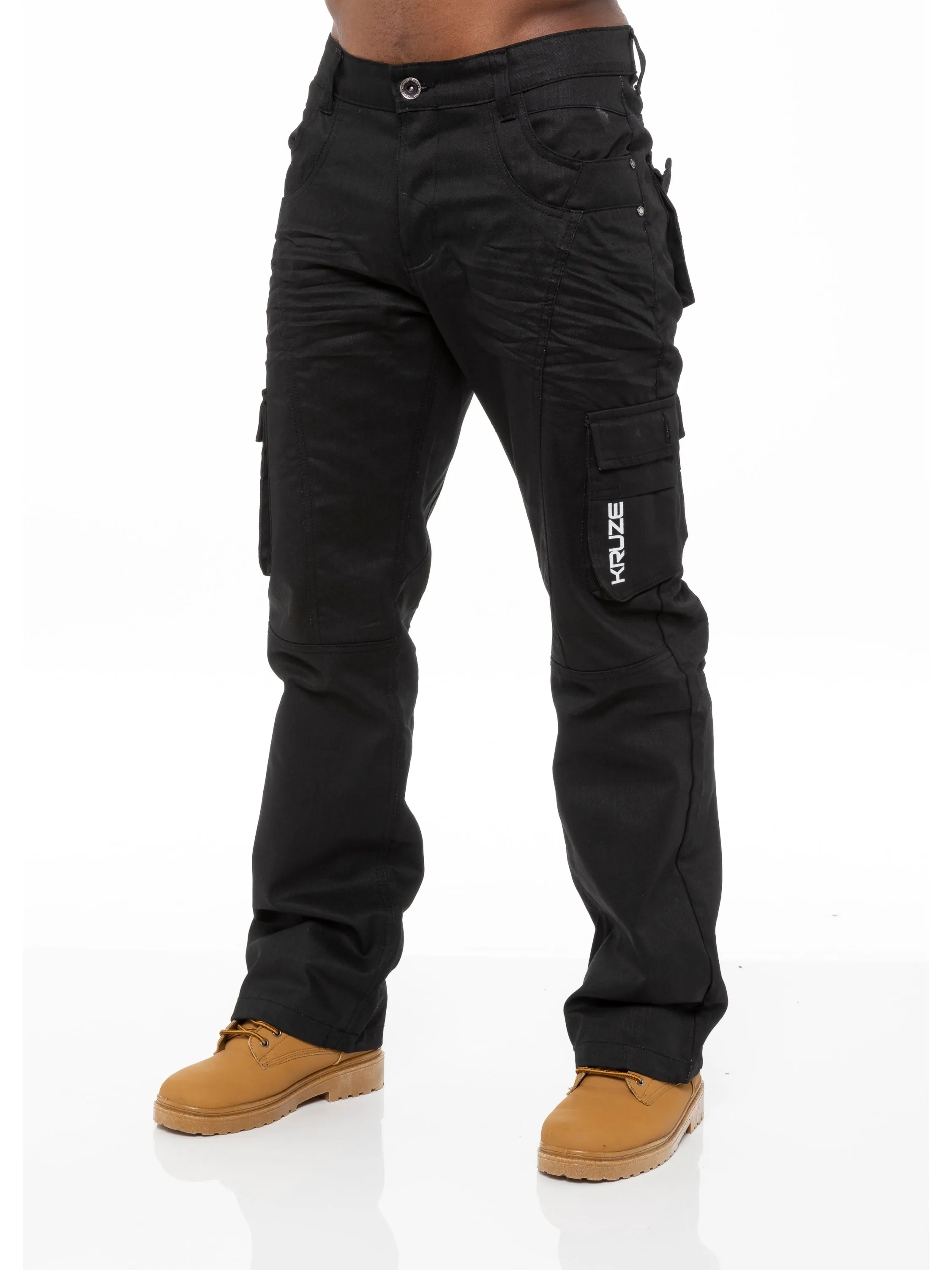 Kruze | Mens Cargo Combat Jeans