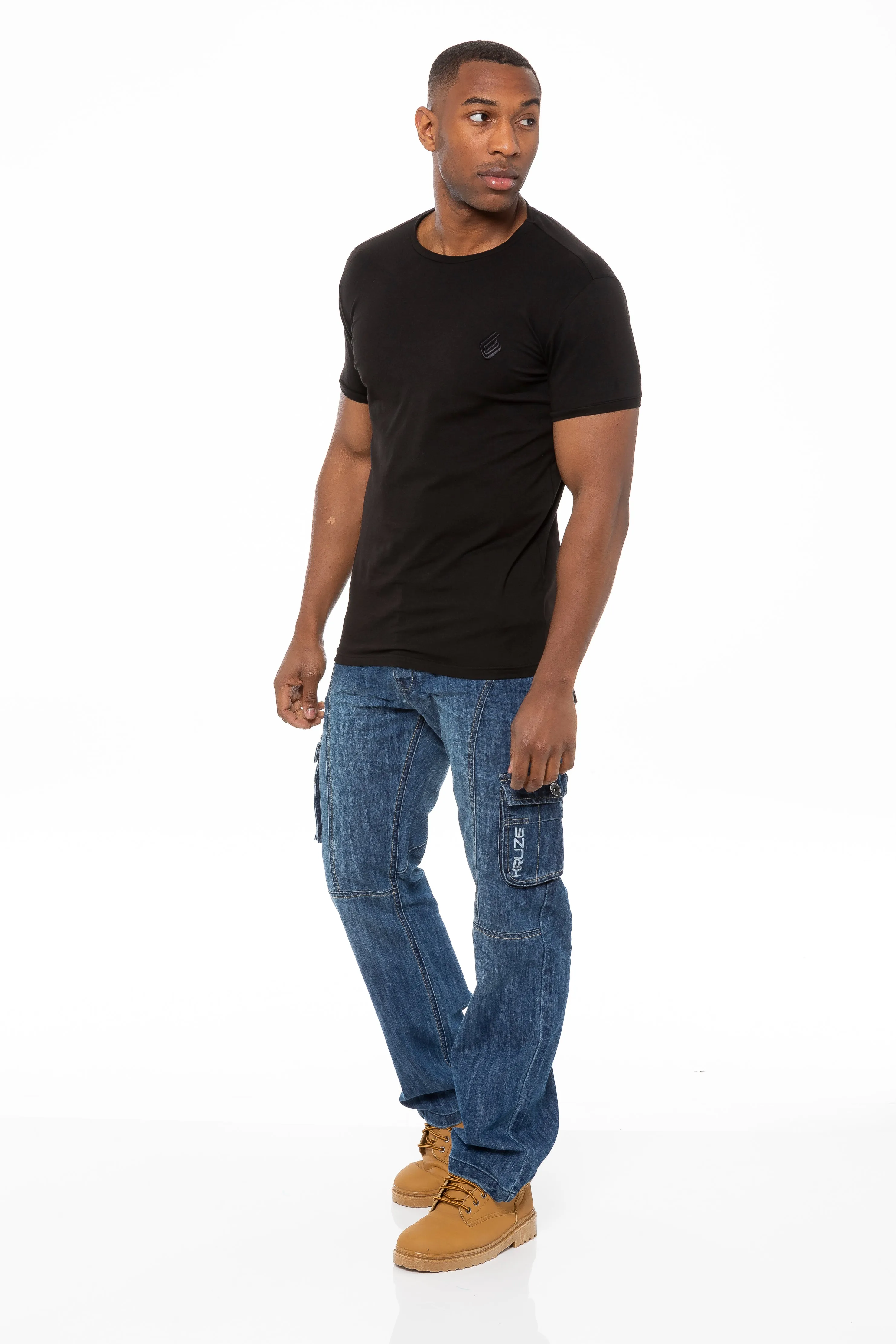 Kruze | Mens Cargo Combat Jeans