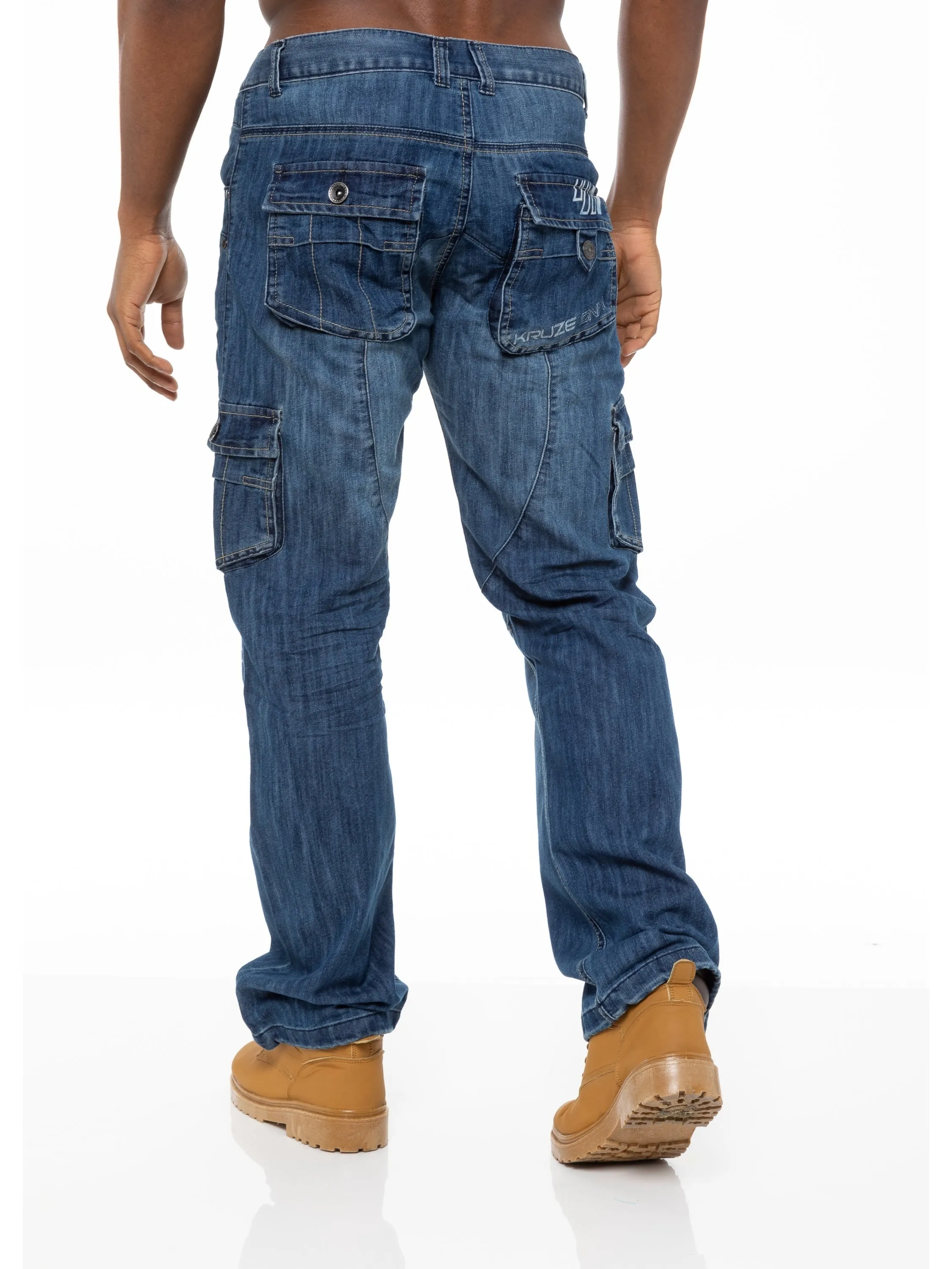 Kruze | Mens Cargo Combat Jeans