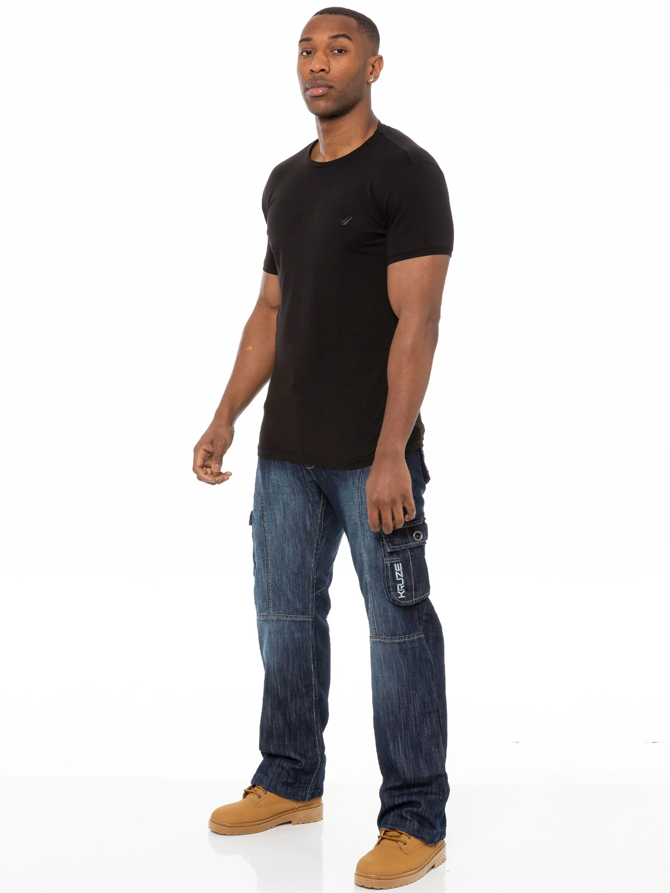 Kruze | Mens Cargo Combat Jeans