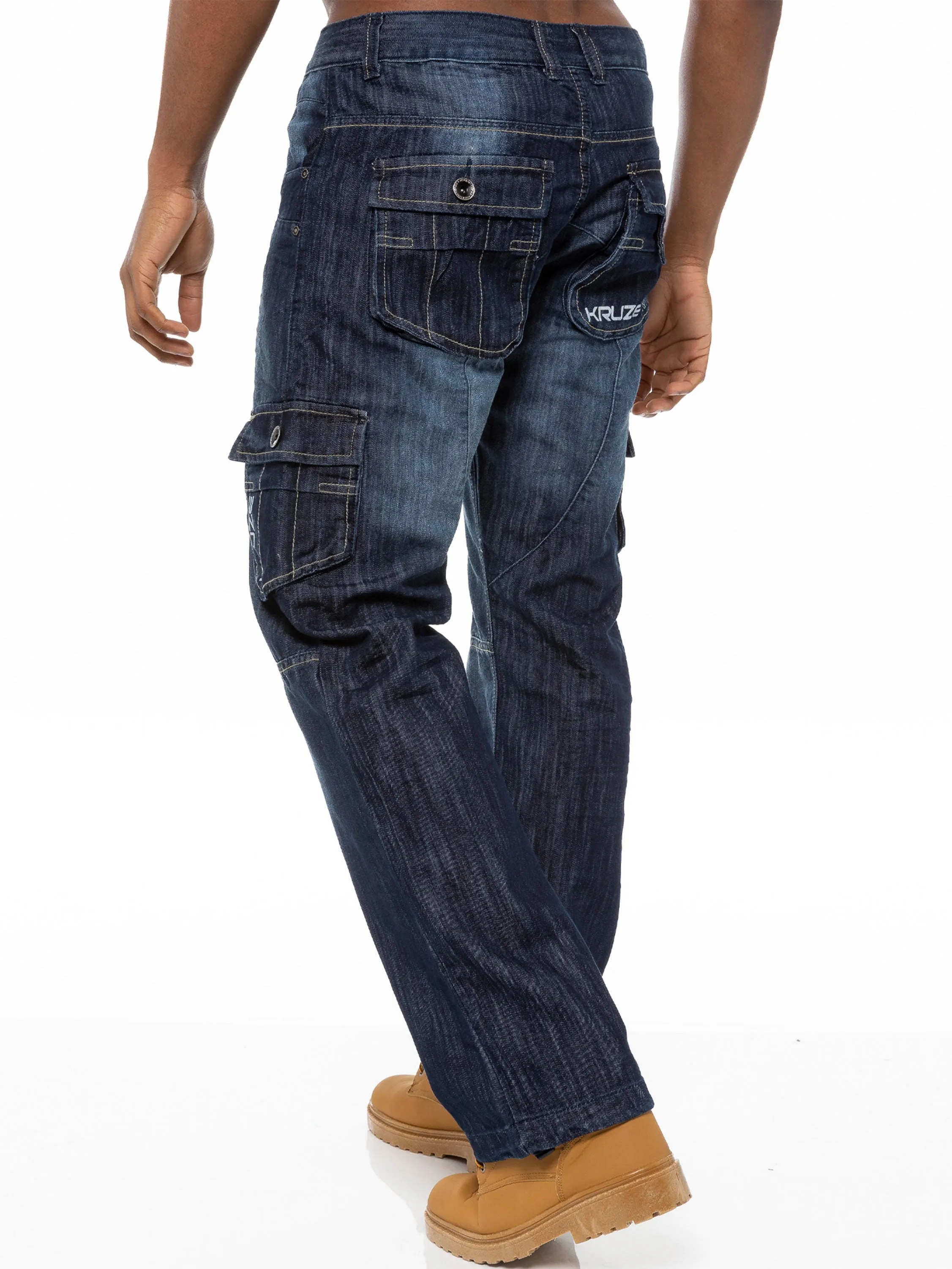 Kruze | Mens Cargo Combat Jeans