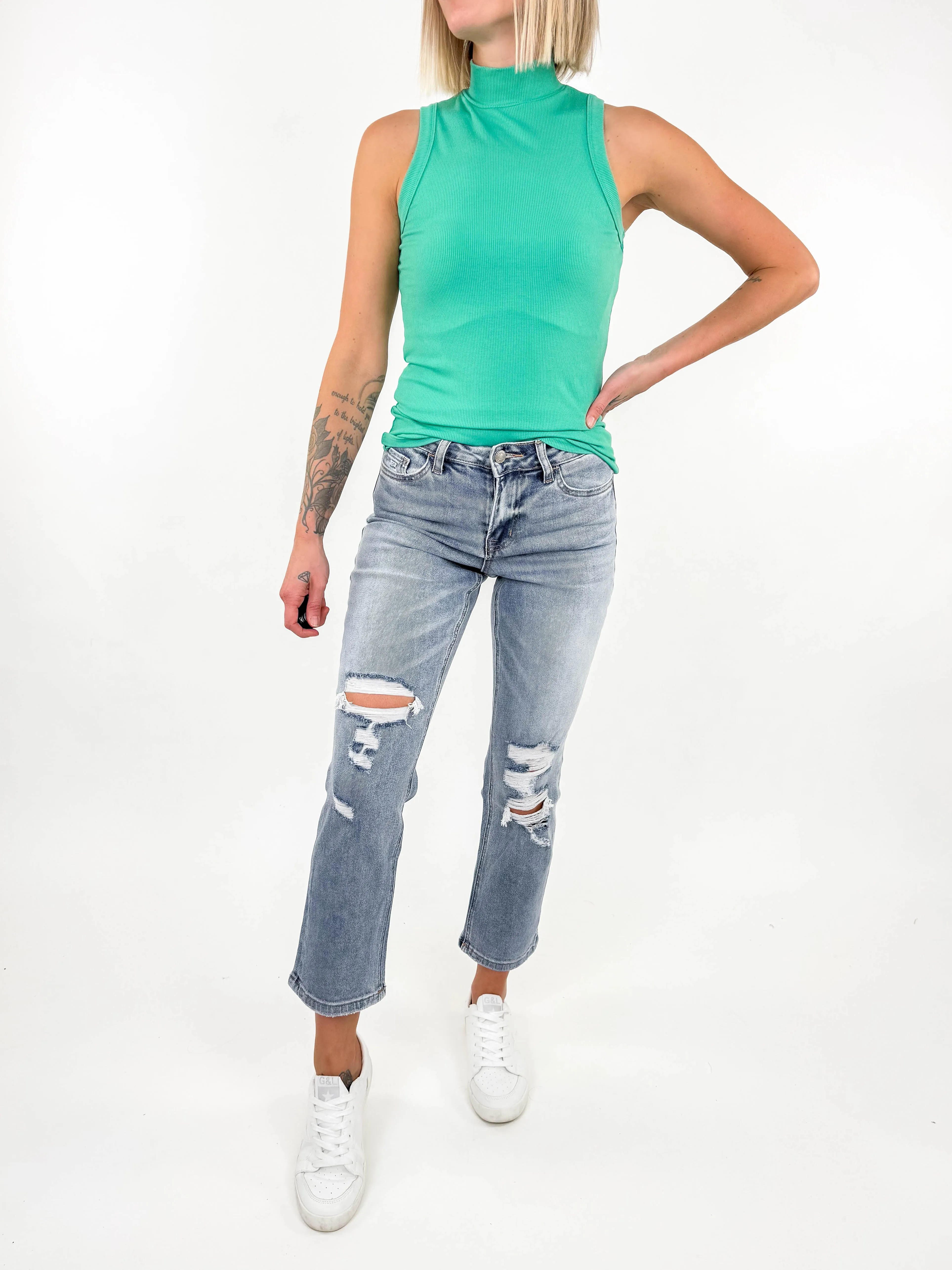 LOVERVET Tyler Vintage High Rise Straight Leg Jean-FINAL SALE*25,26,27*