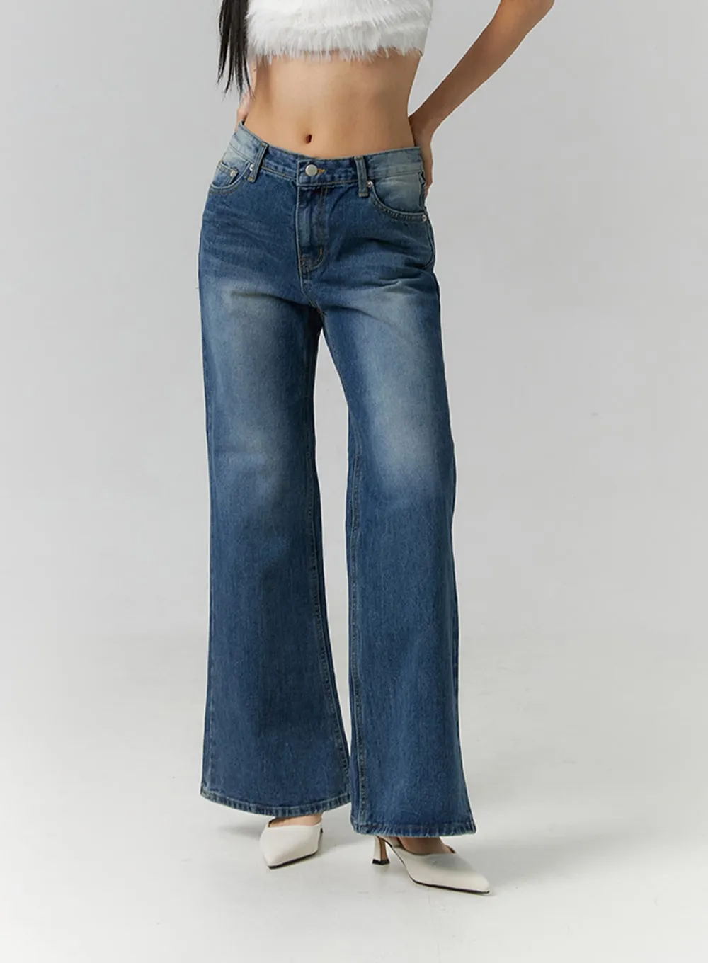 Low Rise Bootcut Jeans ID306