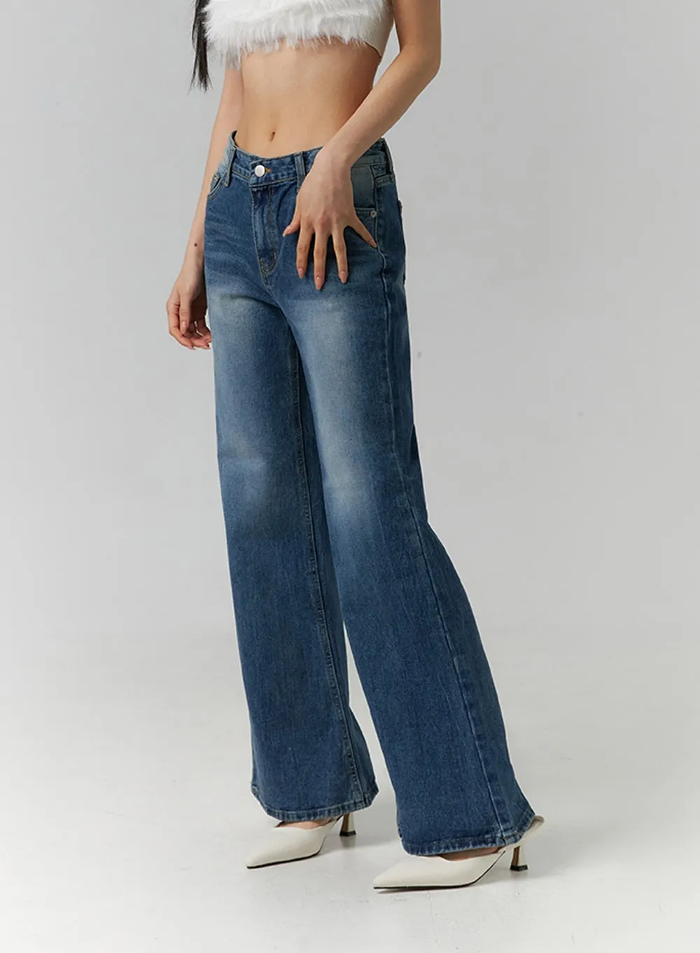 Low Rise Bootcut Jeans ID306