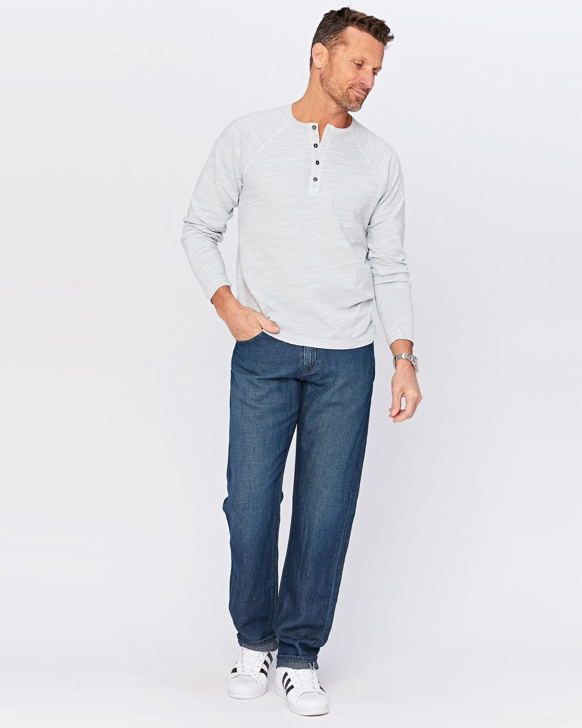 No. 7 Waterman Relaxed Fit Deep Marine Linen