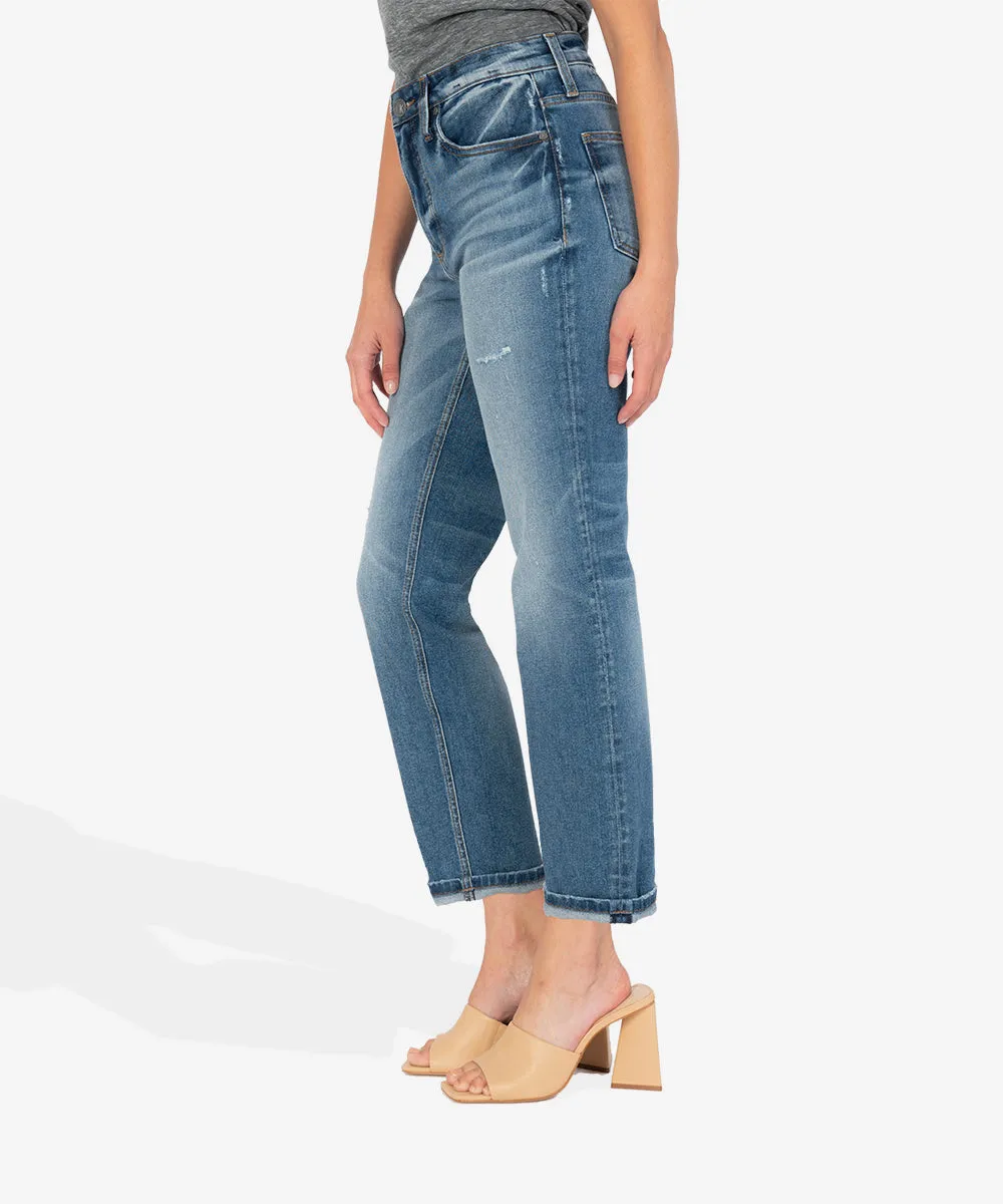 Rachael High Rise Fab Ab Mom Jean 1" Roll