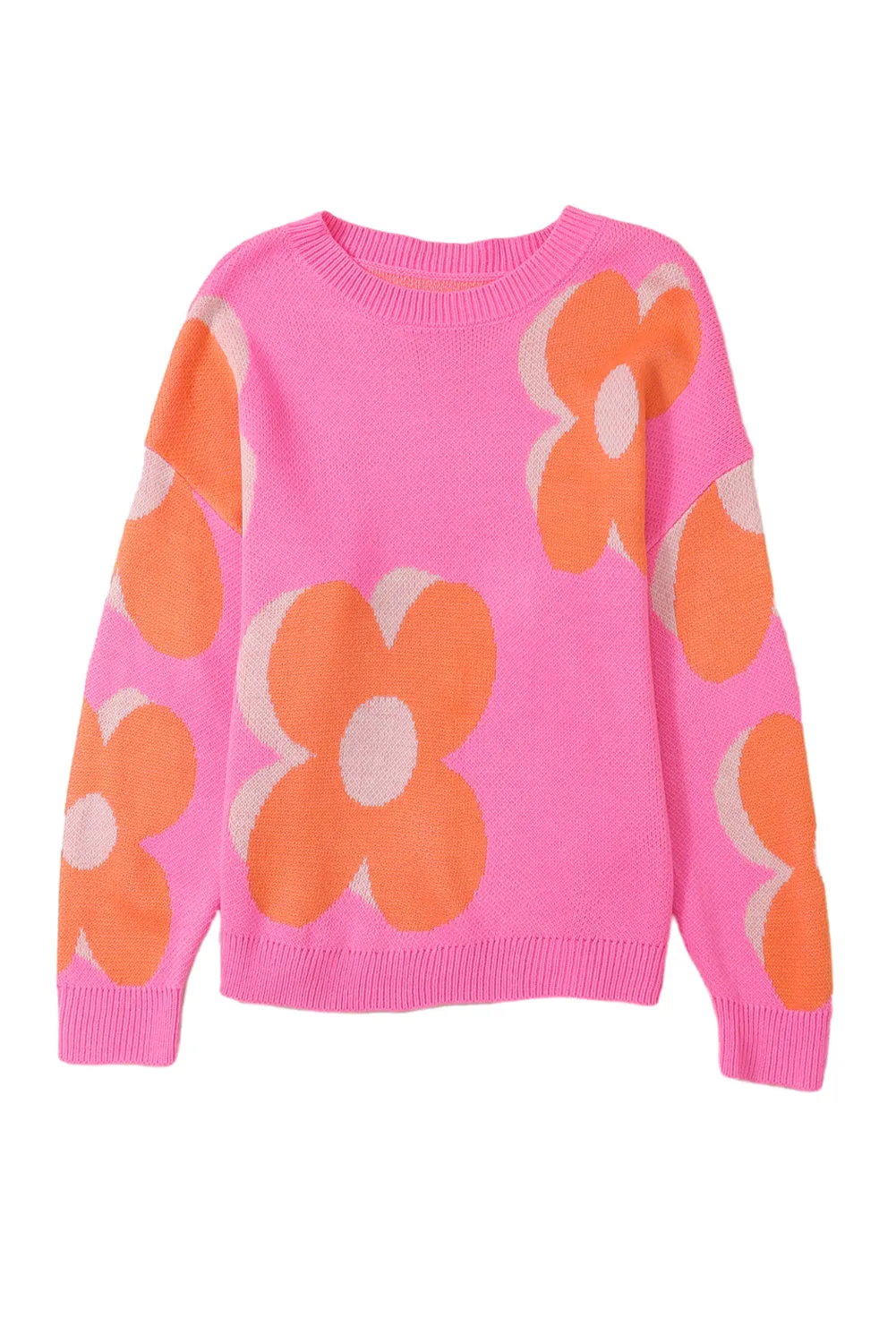 Retro Floral Crewneck Sweater