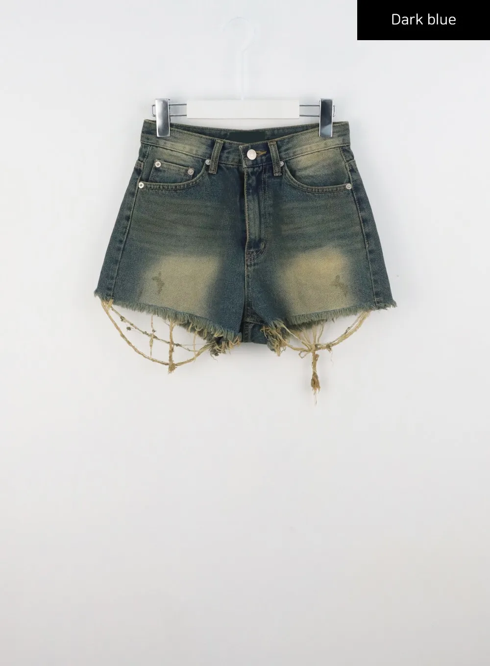 Ripped Hem Denim Shorts CL314