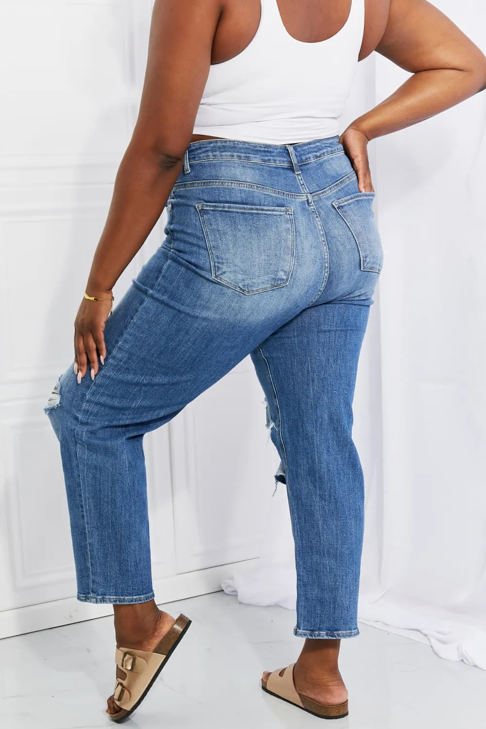 RISEN Full Size Emily High Rise Relaxed Jeans [Online Exclusive]