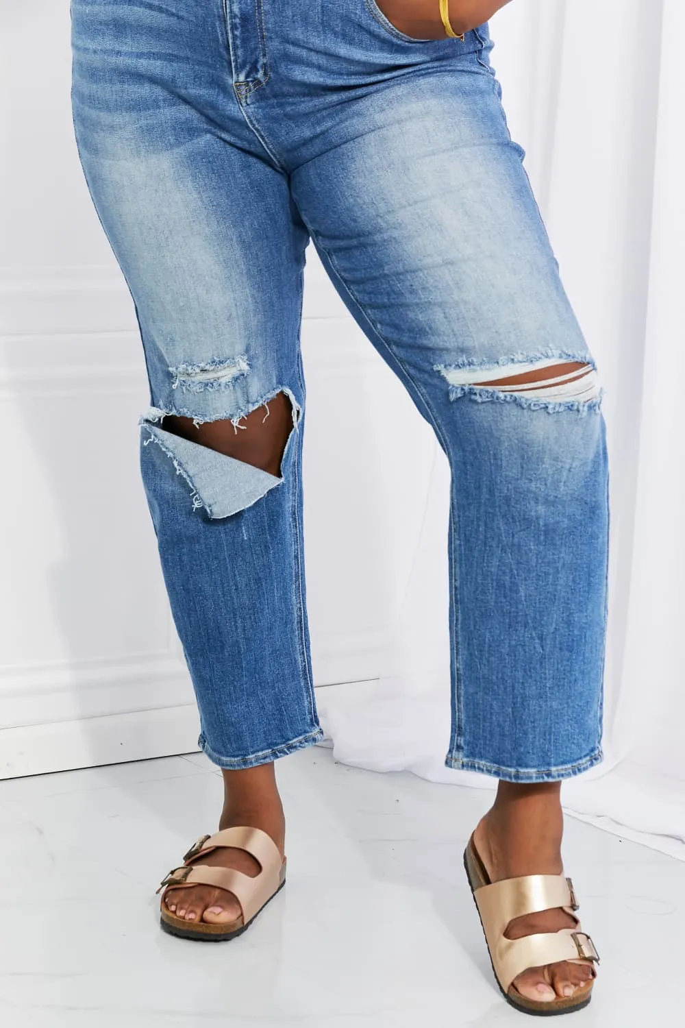 RISEN Full Size Emily High Rise Relaxed Jeans [Online Exclusive]