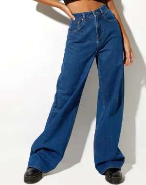 Roomy Extra Wide Jeans in Classic Blue