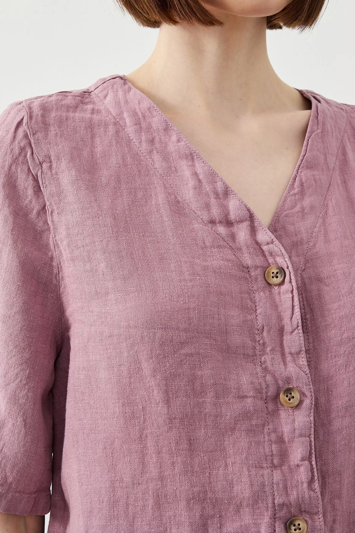 Sora Oversize Fit Purple Women’s Linen Shirt