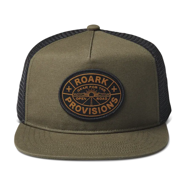 Station Trucker Snapback Hat Military / Pignoli