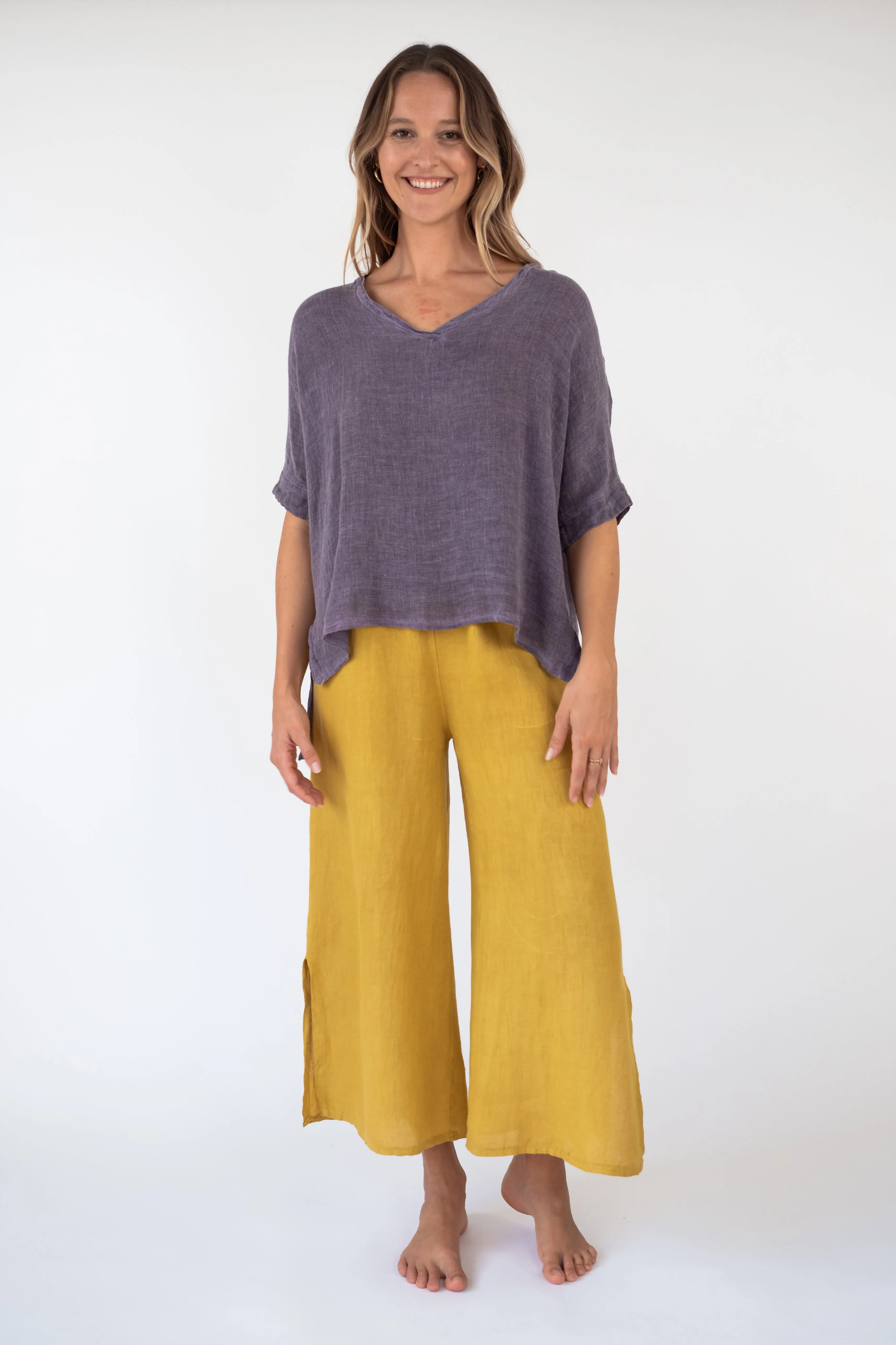 the KULALA mesh Linen/cotton Top