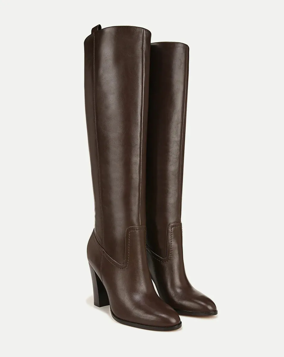 Vesper Suede Knee-High Boot - Espresso