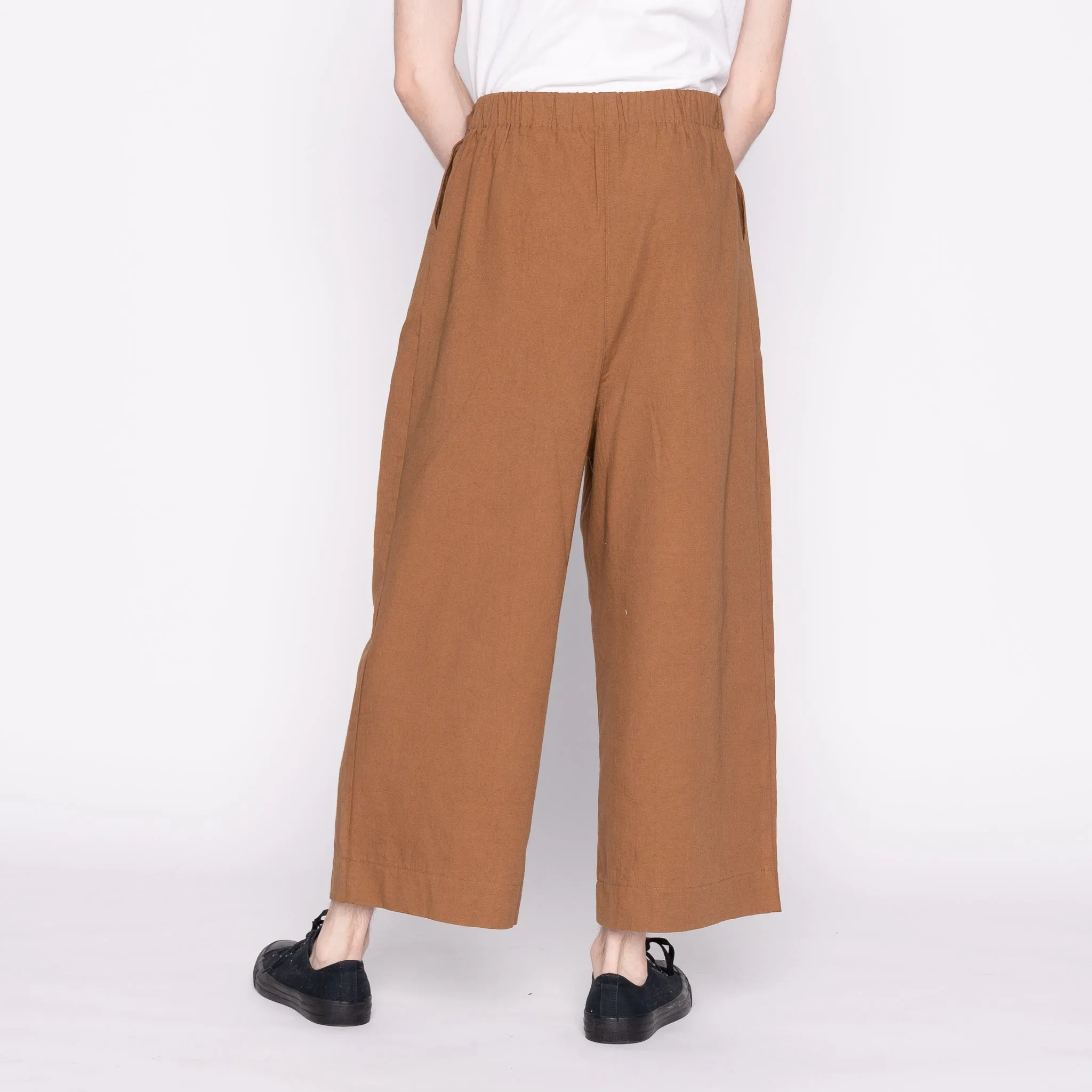 Wide Pant - Camel Rinsed Oxford