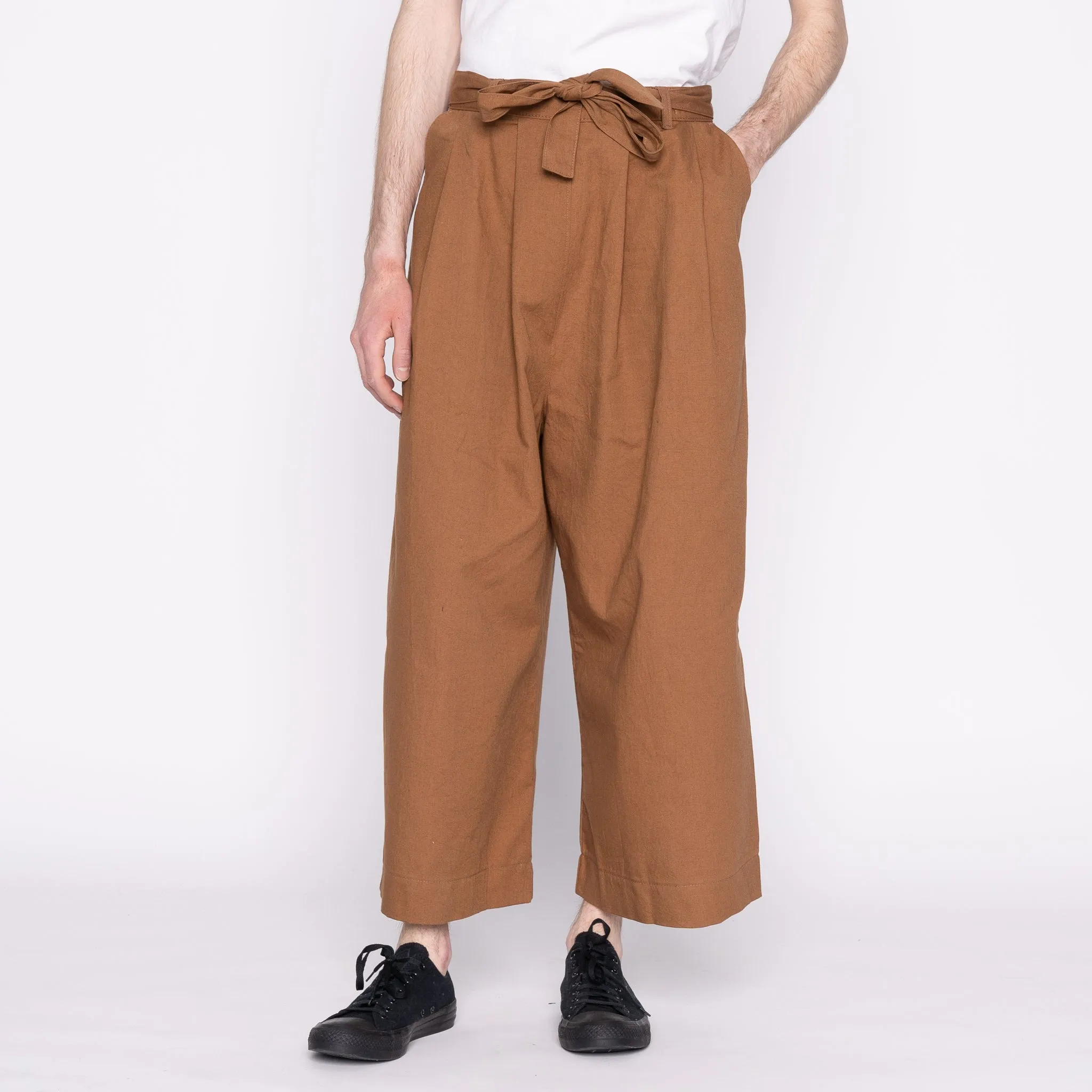 Wide Pant - Camel Rinsed Oxford