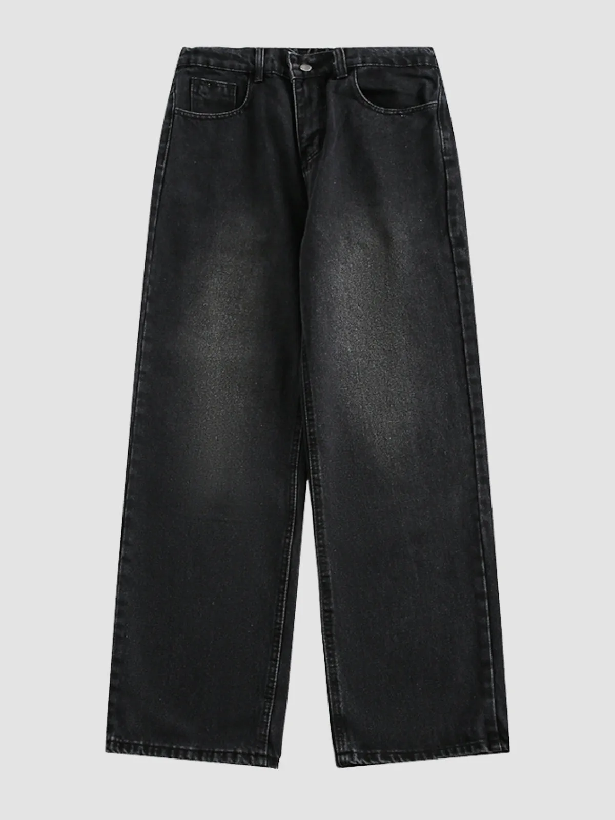 WLS Retro Washed Jeans Denim Pants