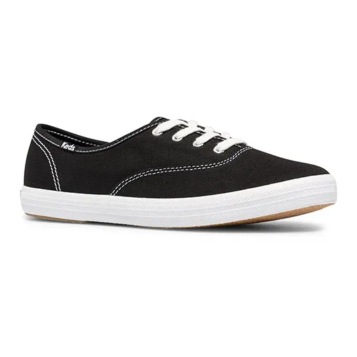 Women's Keds Champion Feat. Organic Cotton Canvas Sneaker Black  (WF64805)